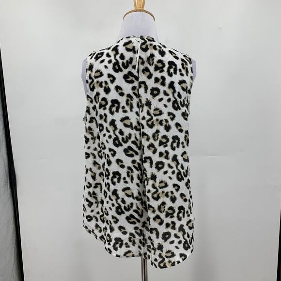 Banana Republic Top Womens M Medium Multi Short Sleeve Inverted V Neck Snow Day - Picture 5 of 11